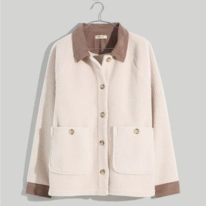 COPY - NWOT Madewell Corduroy-Trimmed (Re)sourced Sherpa Coat Size Small